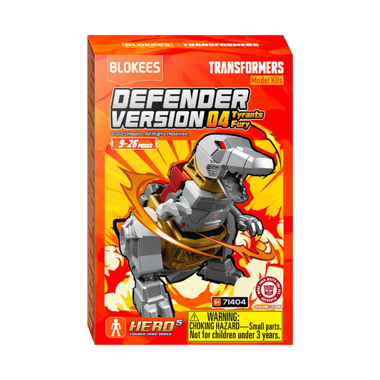 Blokees Transformers Defender Version 04 Tyrants Fury, Mini Model Kit, Assemble Yourself, Optimus Prime, Bumblebee, Megatron, Autobots, Decepticons, Genuine Licensed Collectible, Officially Licensed Transformers Merchandise