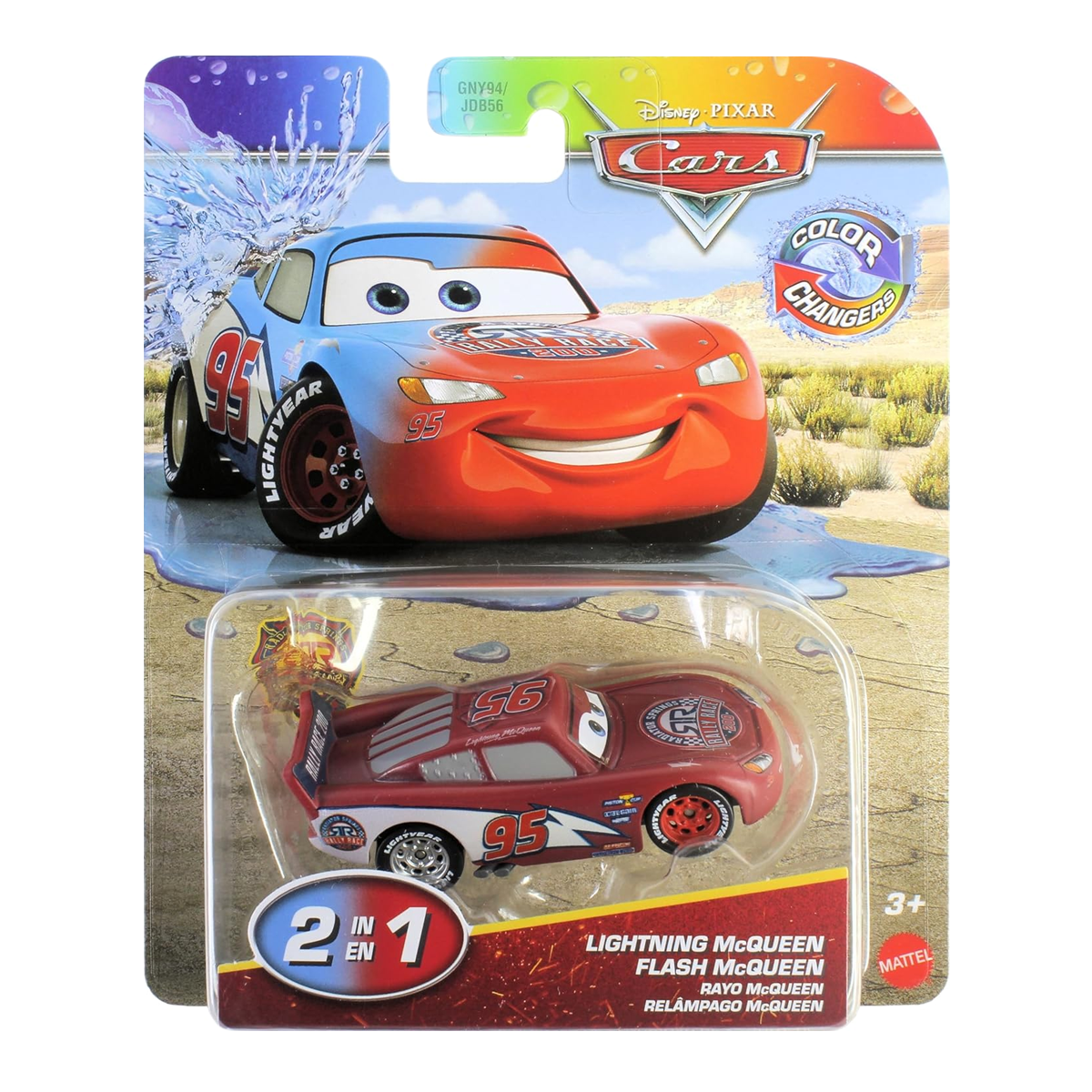 Disney Pixar Cars Color Changers Radiator Springs Rally Race Lightning McQueen, Toy Car, Authentic Character Vehicles, Cars Movies, Disney+ Cars on the Road, Kids Push-Around Play