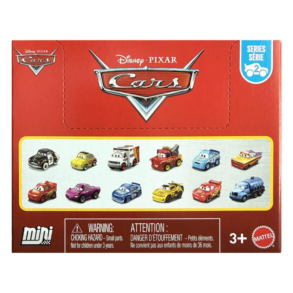 Disney Pixar Cars Mini Racers Series 2 3, Blind Packaging 1 Pack, Lightning McQueen, Doc Hudson, Ramone, Mater, Sheriff, Sterling, Rusteze Cruz Ramirez, Toy Car, Authentic Character Vehicles, Cars Movies, Disney+ Cars on the Road, Kids Push-Around Play, Fans, Collectors