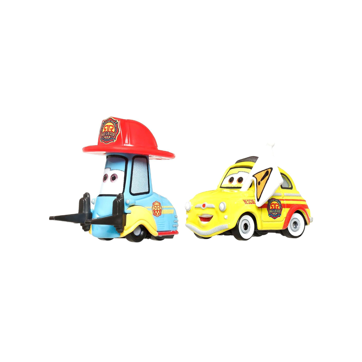 Disney Pixar Cars Race & Rescue Luigi and Guido, Die-Cast Metal Toy Car, Authentic Character Vehicles, Cars Movies, Disney+ Cars on the Road, Kids Push-Around Play