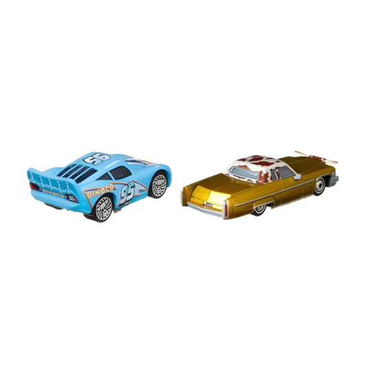 Disney Pixar Cars 2-Pack Bling Bling Lightning McQueen and Tex Dinoco 2026, Die-Cast Metal Toy Car, Authentic Character Vehicles, Cars Movies, Disney+ Cars on the Road, Kids Push-Around Play