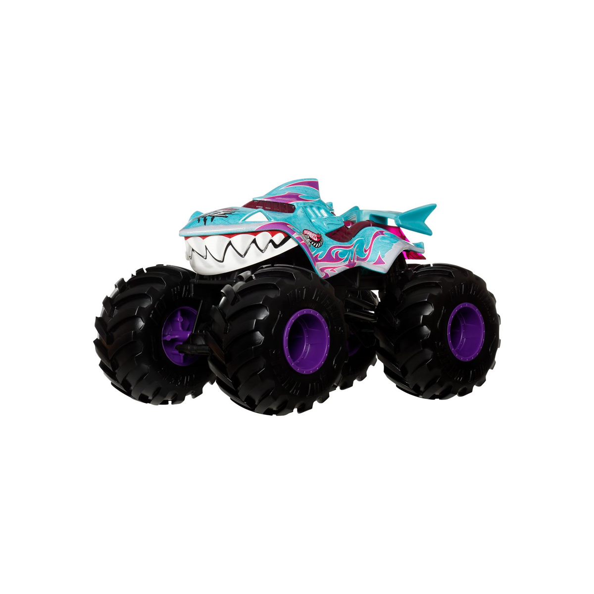 Hot Wheels Oversized Monster Trucks Great Bite, 1:24 Scale, Collectors Kids Toys, Push and Play, Crushing Smashing, Giant Wheels Die-Cast Metal Truck