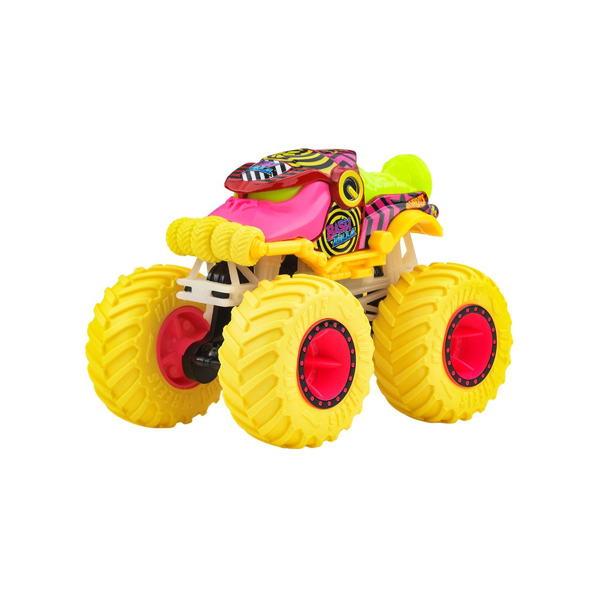 Hot Wheels Monster Trucks Glow in the Dark Bashzilla, Crashing, Smashing, 1:64 Scale, Authentic Vehicle Replicas, Cars, Display and Play, Mattel, 2025 2026, Fans Collectors, Big Wheels