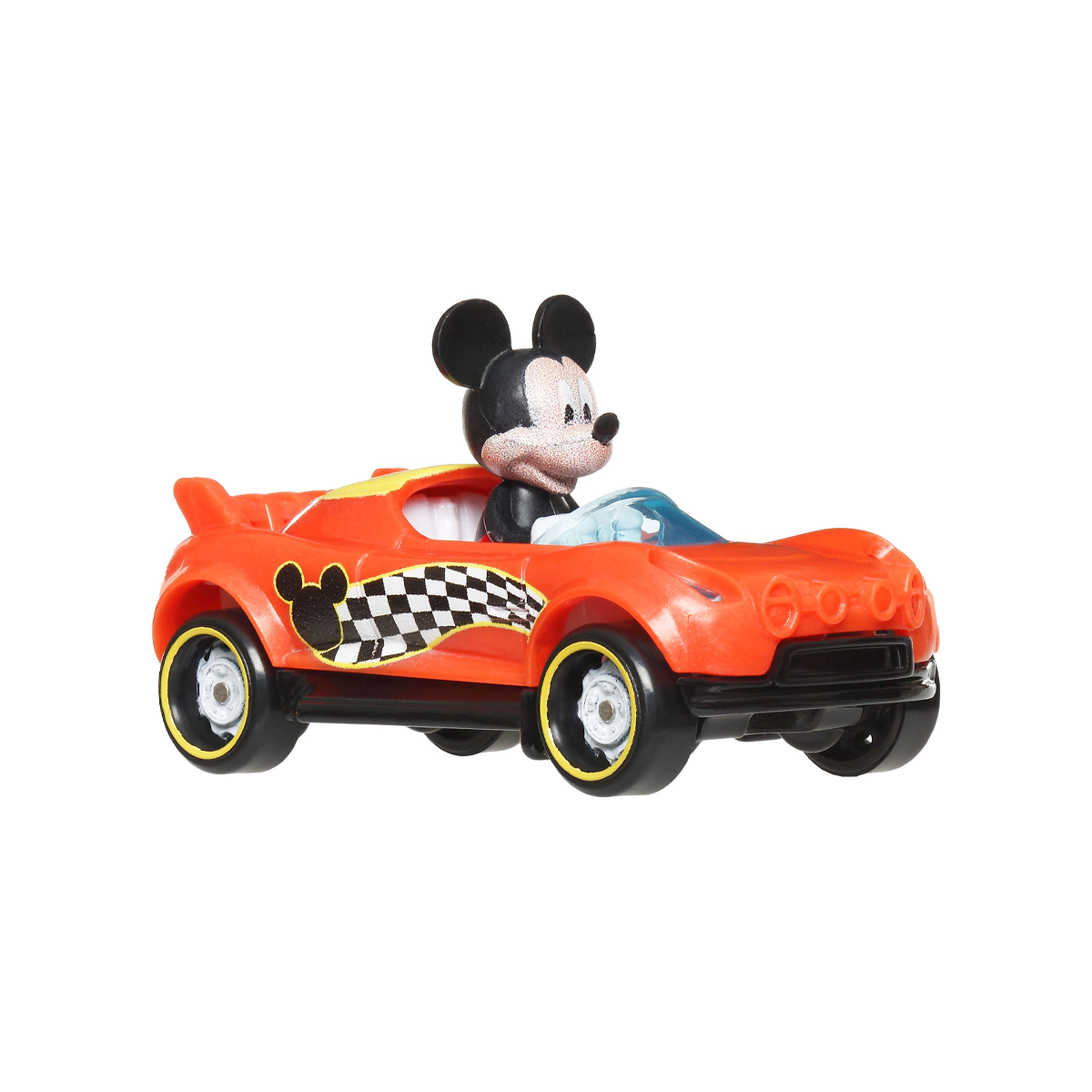 Hot Wheels Superstar Speeders Mickey Mouse Disney Mickey and Friends, Toy Race Car, Original Character, Hi-Beam, Push and Play