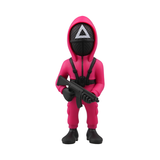 Minix Collectible Figurines Squid Game Masked Triangle Guard Series 157, Action Figure, Toy, Collectors, Authentic, Officially Licensed, Premium Gift