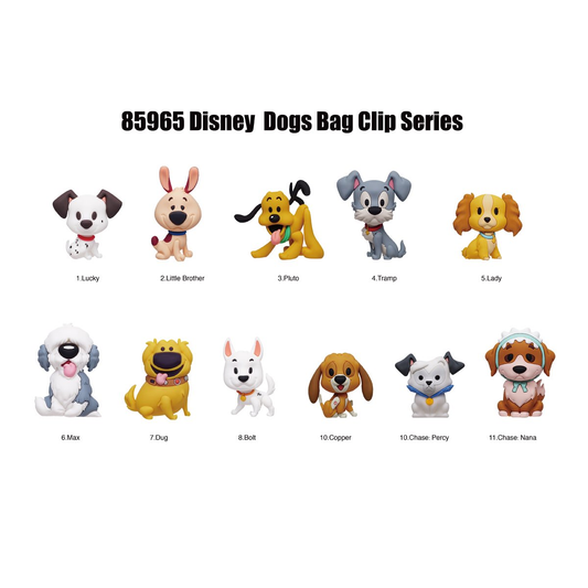 Monogram Disney Dogs Bag Clip, Collectible Key Chain, 3D Foam, Disney Collectors, Special Rare Chase Figures