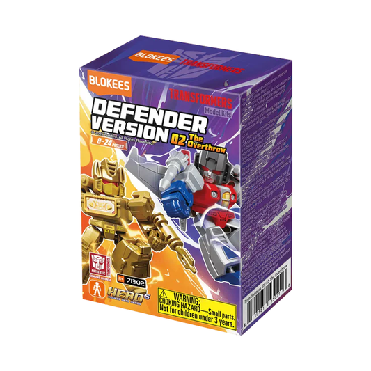 Blokees Transformers Defender Version 02 The Overthrow, Mini Model Kit, Assemble Yourself, Optimus Prime, Bumblebee, Autobots, Decepticons, Genuine Licensed Collectible, Officially Licensed Transformers Merchandise