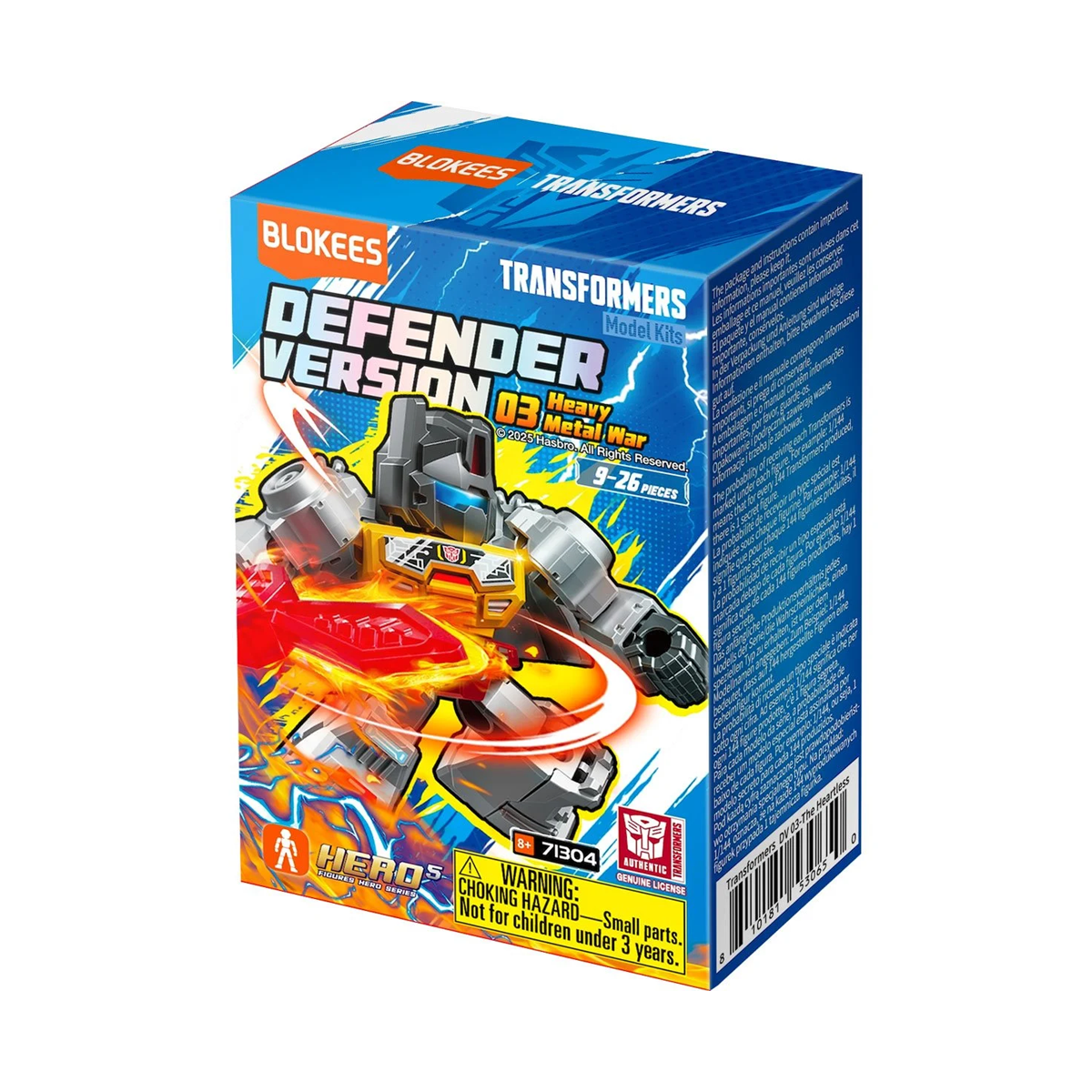 Blokees Transformers Defender Version 03 Heavy Metal War, Mini Model Kit, Assemble Yourself, Optimus Prime, Bumblebee, Autobots, Decepticons, Genuine Licensed Collectible, Officially Licensed Transformers Merchandise