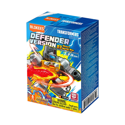 Blokees Transformers Defender Version 03 Heavy Metal War, Mini Model Kit, Assemble Yourself, Optimus Prime, Bumblebee, Autobots, Decepticons, Genuine Licensed Collectible, Officially Licensed Transformers Merchandise
