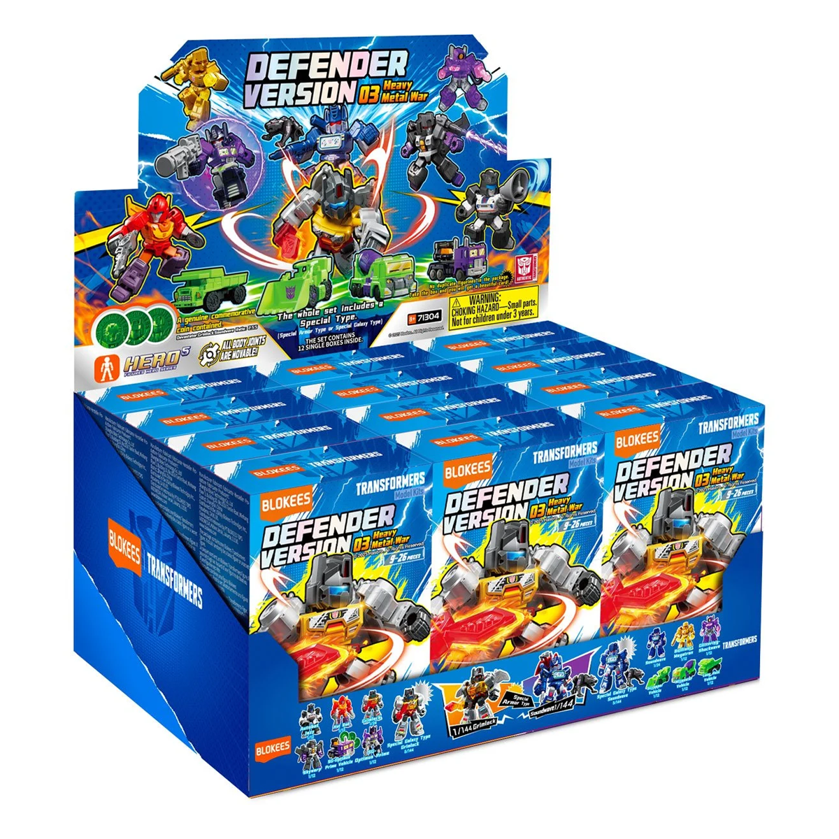 Blokees Transformers Defender Version 03 Heavy Metal War, Mini Model Kit, Assemble Yourself, Optimus Prime, Bumblebee, Autobots, Decepticons, Genuine Licensed Collectible, Officially Licensed Transformers Merchandise