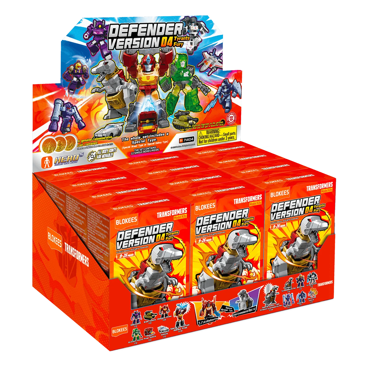 Blokees Transformers Defender Version 04 Tyrants Fury, Mini Model Kit, Assemble Yourself, Optimus Prime, Bumblebee, Megatron, Autobots, Decepticons, Genuine Licensed Collectible, Officially Licensed Transformers Merchandise