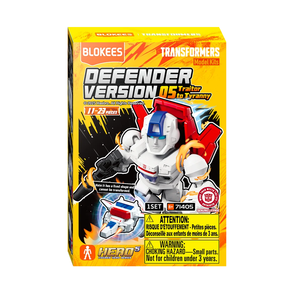 Blokees Transformers Defender Version 05 Traitor To Tyranny, Mini Model Kit, Assemble Yourself, Optimus Prime, Bumblebee, Megatron, Autobots, Decepticons, Genuine Licensed Collectible, Officially Licensed Transformers Merchandise