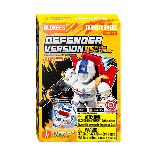 Blokees Transformers Defender Version 05 Traitor To Tyranny, Mini Model Kit, Assemble Yourself, Optimus Prime, Bumblebee, Megatron, Autobots, Decepticons, Genuine Licensed Collectible, Officially Licensed Transformers Merchandise