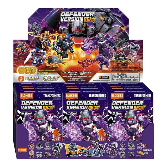 Blokees Transformers Defender Version 06 Brutal Fang, Mini Model Kit, Assemble Yourself, Optimus Prime, Bumblebee, Megatron, Autobots, Decepticons, Genuine Licensed Collectible, Officially Licensed Transformers Merchandise