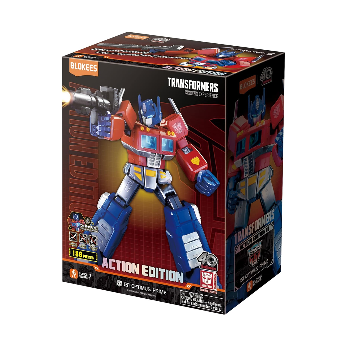 Blokees Transformers G1 Optimus Prime Action Edition, Sealed Figure Model Kit, Assemble Yourself, Bumblebee, Megatron, Autobots, Decepticons, Genuine Licensed Collectible, Officially Licensed Transformers Merchandise