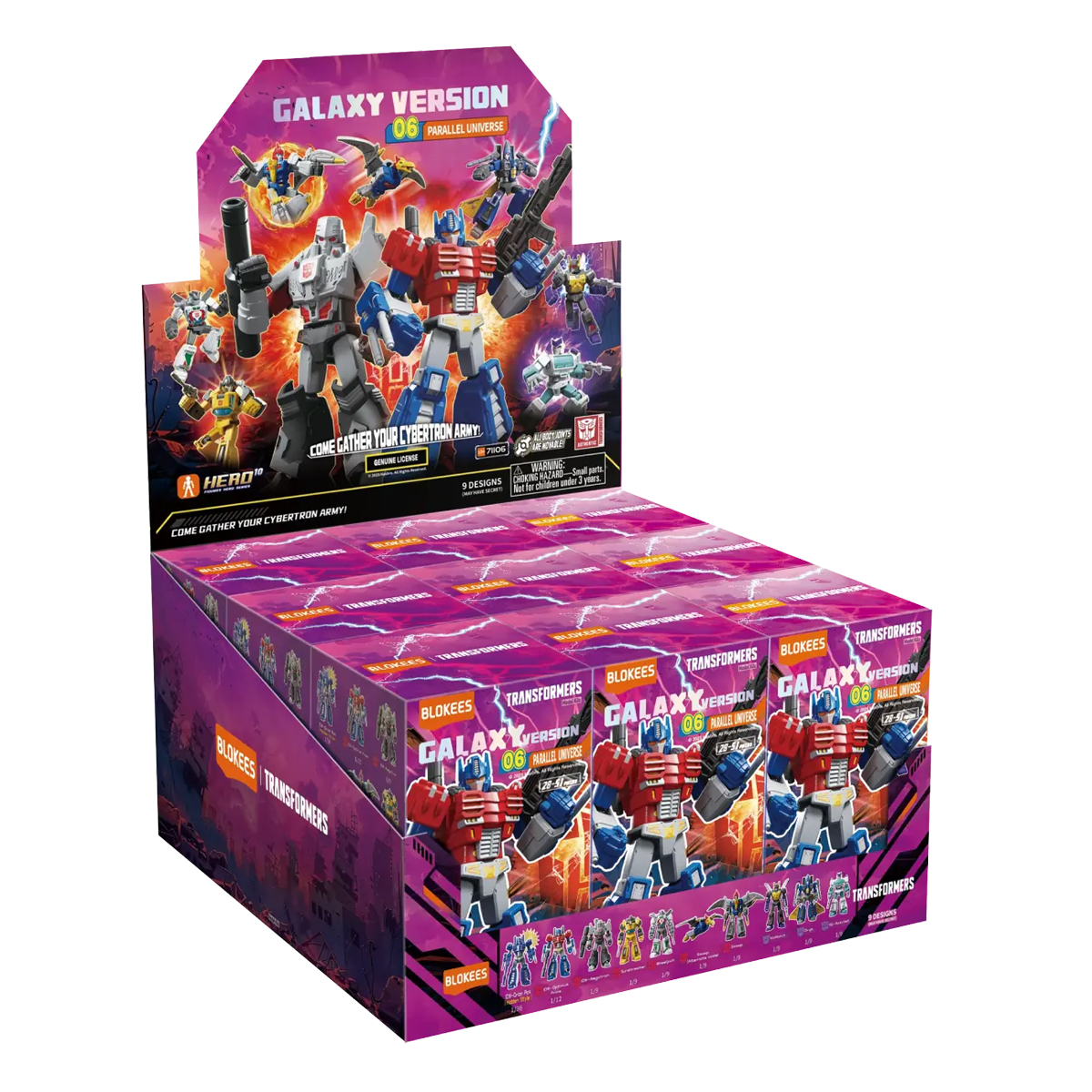 Blokees Transformers Galaxy Version 06 Parallel Universe, Mini Model Kit, Assemble Yourself, Optimus Prime, Bumblebee, Autobots, Decepticons, Genuine Licensed Collectible, Officially Licensed Transformers Merchandise