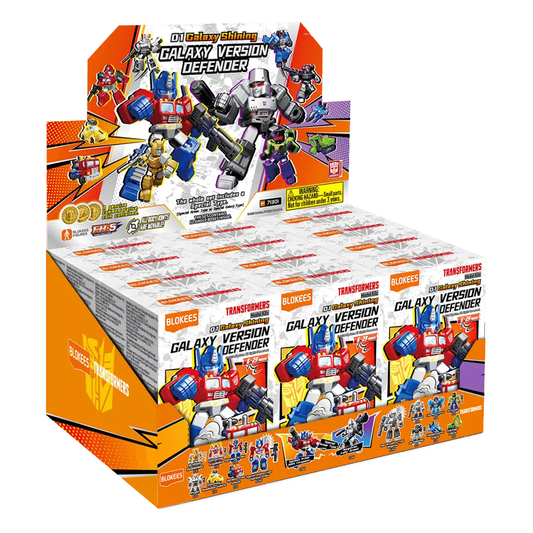 Blokees Transformers Galaxy Version Defender 01 Galaxy Shining, Mini Model Kit, Assemble Yourself, Optimus Prime, Bumblebee, Autobots, Decepticons, Genuine Licensed Collectible, Officially Licensed Transformers Merchandise