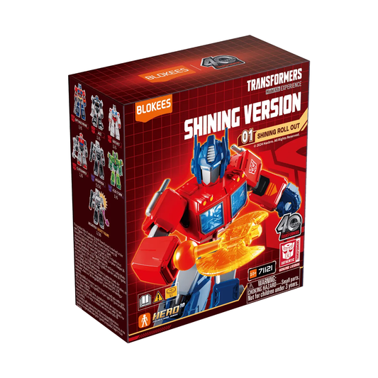 Blokees Transformers Shining Version 01 Shining Roll Out, Mini Model Kit, Assemble Yourself, Optimus Prime, Bumblebee, Megatron, Autobots, Decepticons, Genuine Licensed Collectible, Officially Licensed Transformers Merchandise