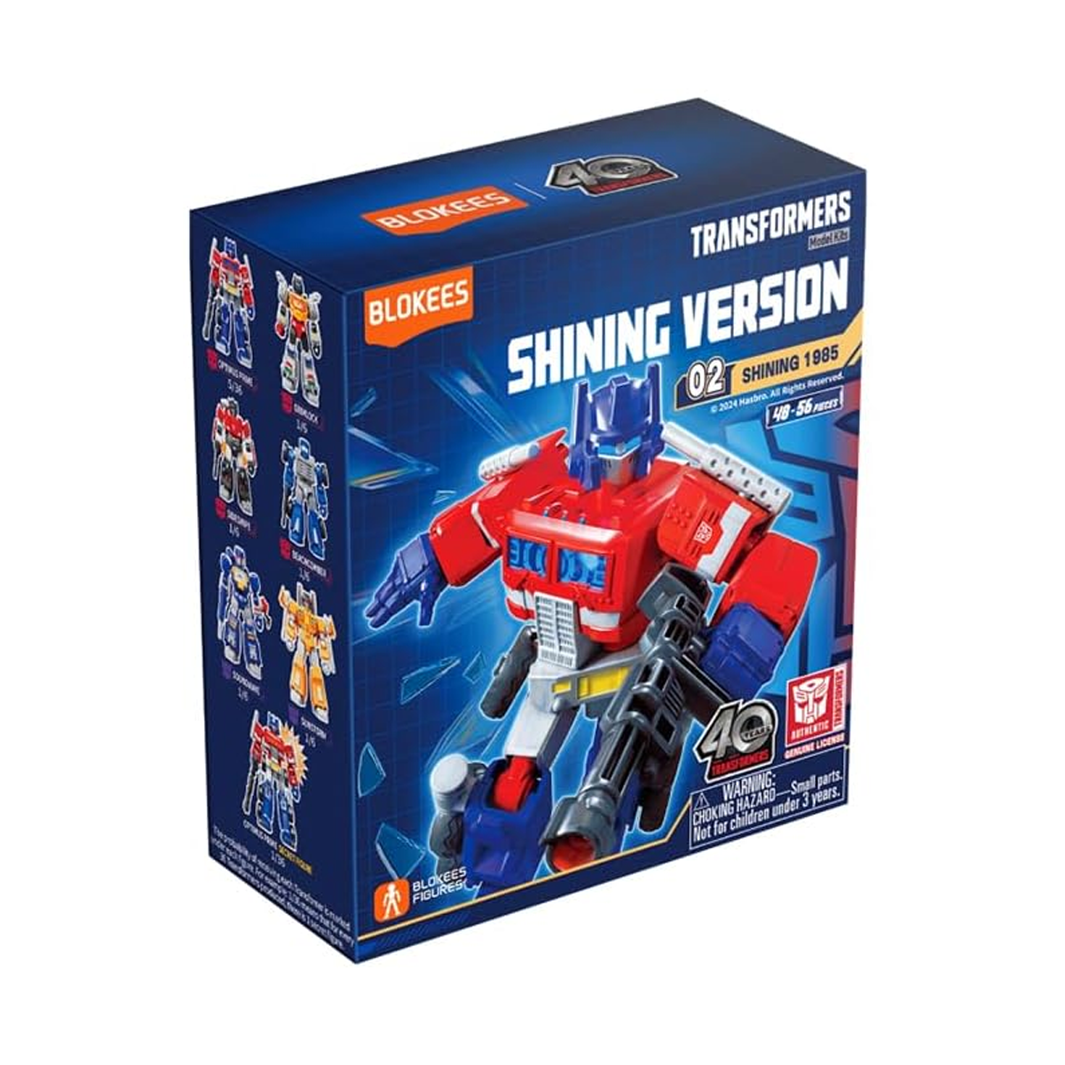Blokees Transformers Shining Version 02 Shining 1985, Mini Model Kit, Assemble Yourself, Optimus Prime, Bumblebee, Autobots, Decepticons, Genuine Licensed Collectible, Officially Licensed Transformers Merchandise