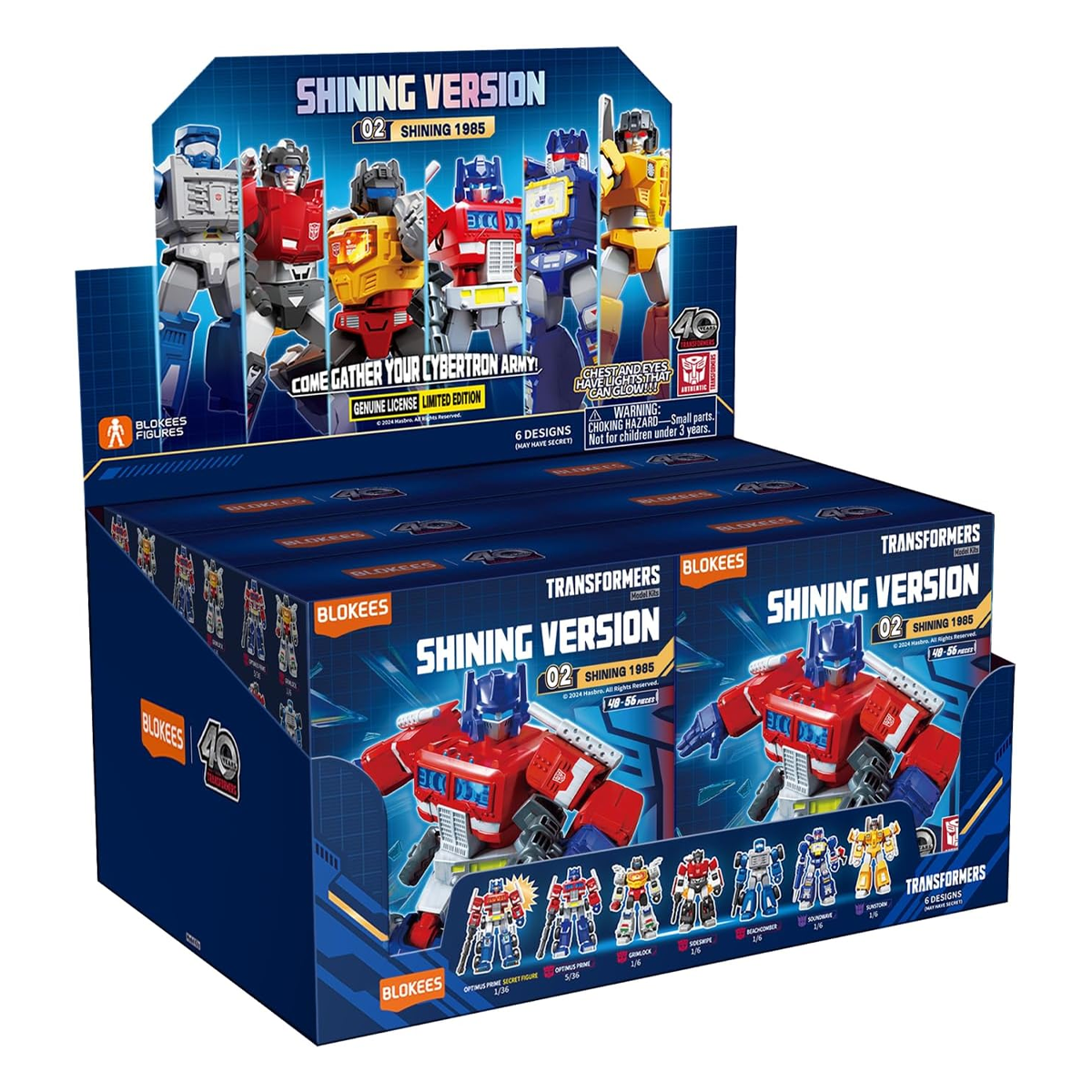 Blokees Transformers Shining Version 02 Shining 1985, Mini Model Kit, Assemble Yourself, Optimus Prime, Bumblebee, Autobots, Decepticons, Genuine Licensed Collectible, Officially Licensed Transformers Merchandise
