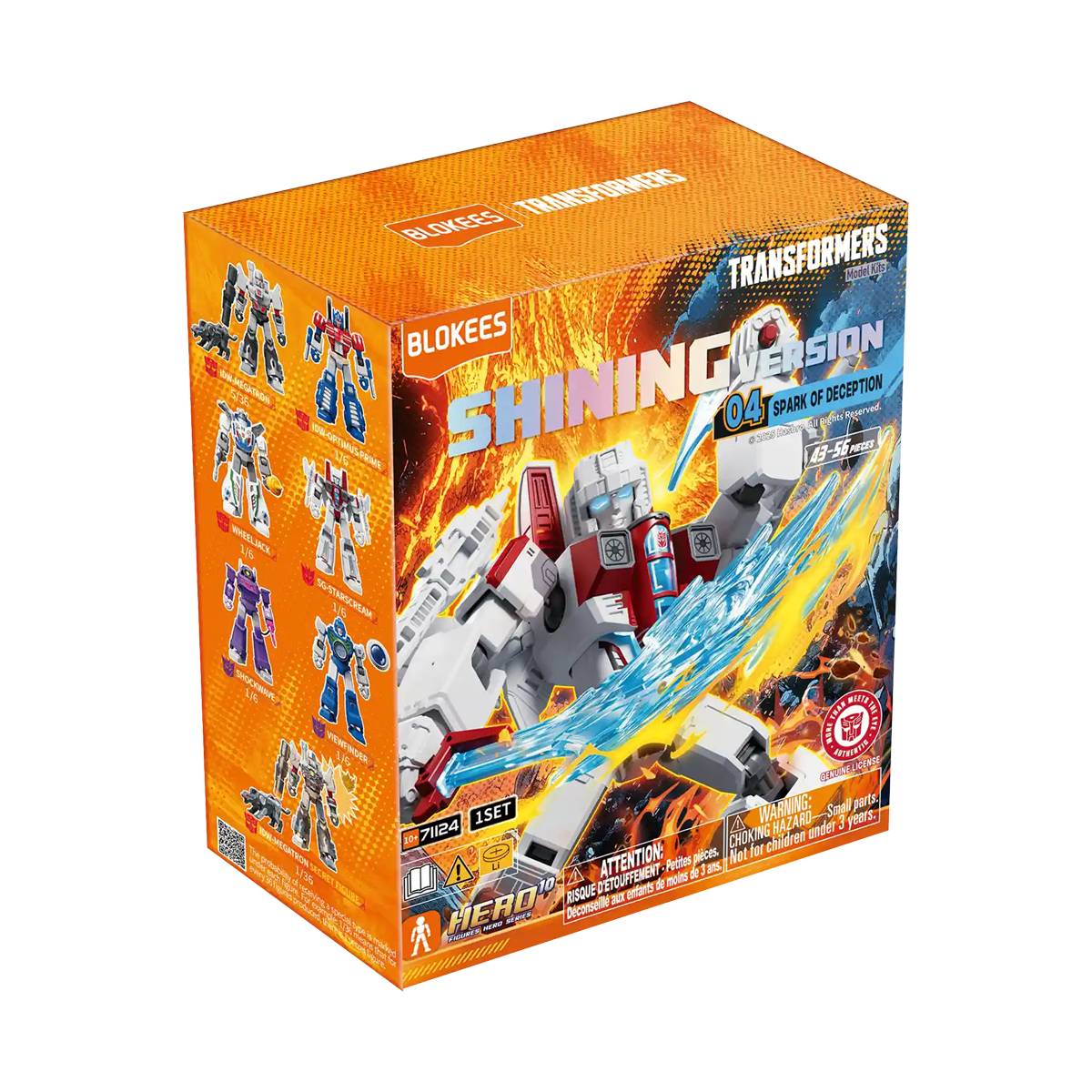 Blokees Transformers Shining Version 04 Spark of Deception, Mini Model Kit, Assemble Yourself, Optimus Prime, Bumblebee, Autobots, Decepticons, Genuine Licensed Collectible, Officially Licensed Transformers Merchandise