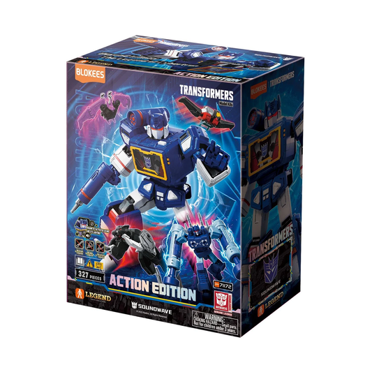 Blokees Transformers G1 Soundwave Action Edition, Sealed Figure Model Kit, Assemble Yourself, Optimus Prime, Bumblebee, Megatron, Autobots, Decepticons, Genuine Licensed Collectible, Officially Licensed Transformers Merchandise