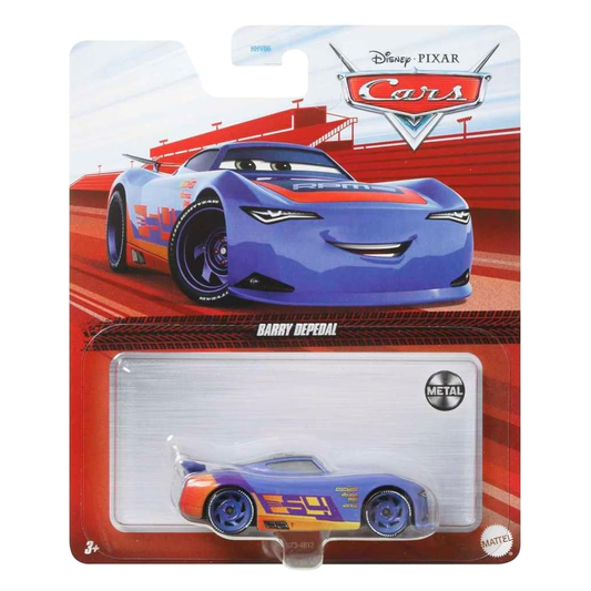 Disney Pixar Cars Barry Depedal, Die-Cast Metal Toy Car, Authentic Character Vehicles, Cars Movies, Disney+ Cars on the Road, Kids Push-Around Play