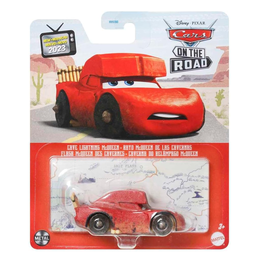 Disney Pixar Cars Cave Lightning McQueen, Die-Cast Metal Toy Car, Authentic Character Vehicles, Cars Movies, Disney+ Cars on the Road, Kids Push-Around Play