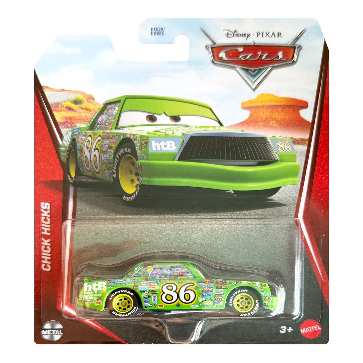 Disney Pixar Cars Chick Hicks 20th Anniversary, Die-Cast Metal Toy Car, Authentic Character Vehicles, Cars Movies, Disney+ Cars on the Road, Kids Push-Around Play
