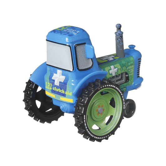 Disney Pixar Cars Clutch Aid Racing Tractor, Die-Cast Metal Toy Car, Authentic Character Vehicles, Cars Movies, Disney+ Cars on the Road, Kids Push-Around Play