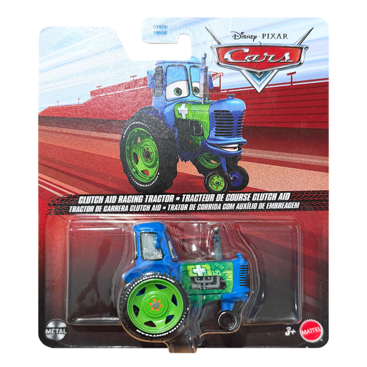 Disney Pixar Cars Clutch Aid Racing Tractor, Die-Cast Metal Toy Car, Authentic Character Vehicles, Cars Movies, Disney+ Cars on the Road, Kids Push-Around Play