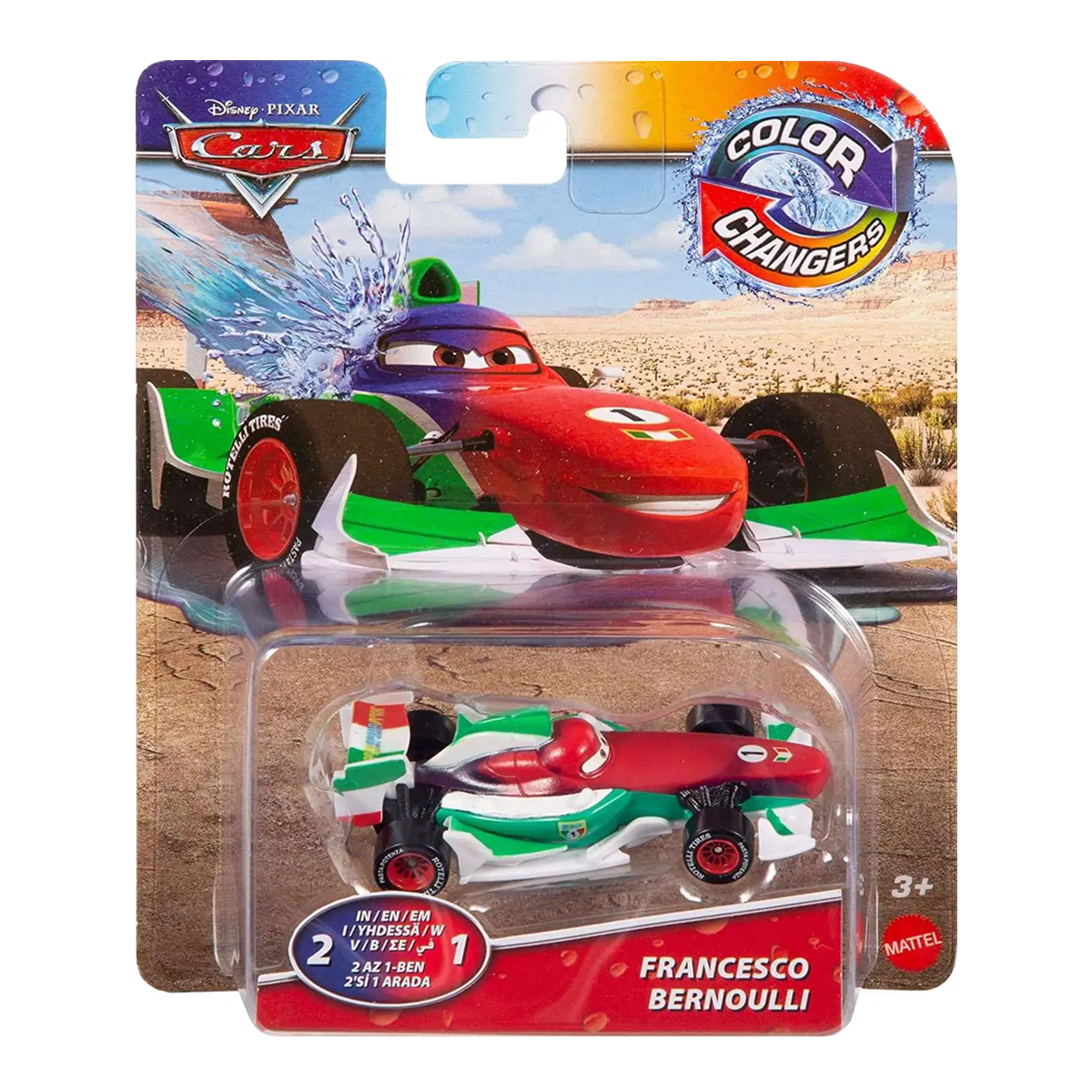 Disney Pixar Cars Color Changers Francesco Bernoulli, Toy Car, Authentic Character Vehicles, Cars Movies, Disney+ Cars on the Road, Kids Push-Around Play