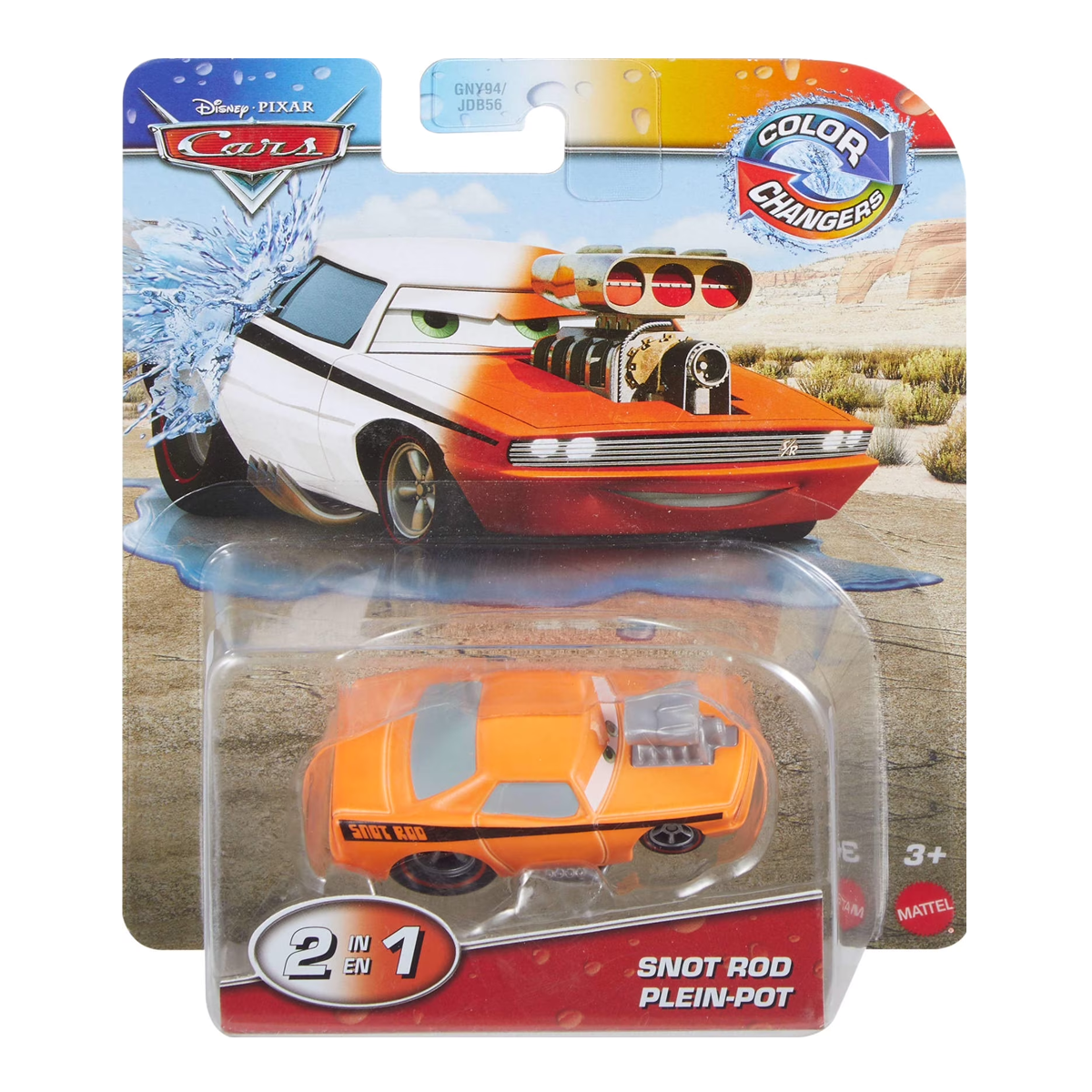 Disney Pixar Cars Color Changers Snot Rod, Toy Car, Authentic Character Vehicles, Cars Movies, Disney+ Cars on the Road, Kids Push-Around Play