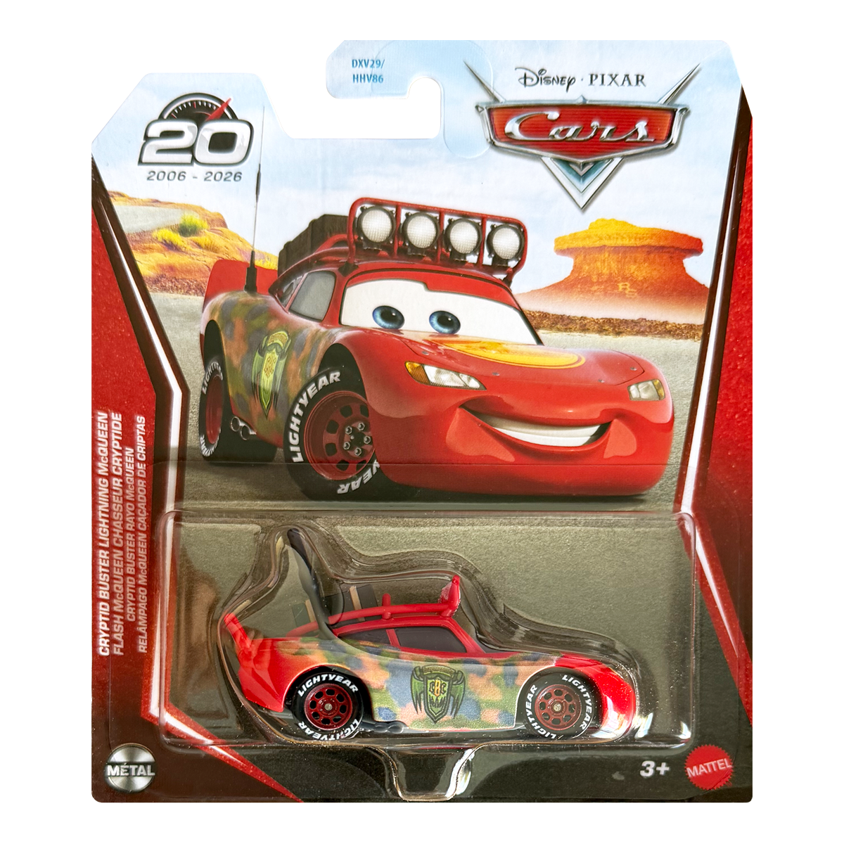 Disney Pixar Cars Cryptid Buster Lightning McQueen 20th Anniversary, Die-Cast Metal Toy Car, Authentic Character Vehicles, Cars Movies, Disney+ Cars on the Road, Kids Push-Around Play