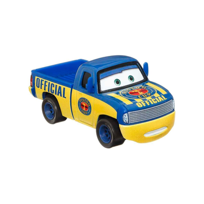Disney Pixar Cars Dexter Hoover with Checkered Flag, Die-Cast Metal Toy Car, Authentic Character Vehicles, Cars Movies, Disney+ Cars on the Road, Kids Push-Around Play