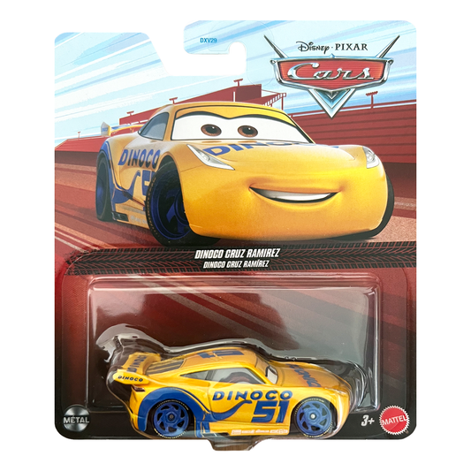 Disney Pixar Cars Dinoco Cruz Ramirez, Die-Cast Metal Toy Car, Authentic Character Vehicles, Cars Movies, Disney+ Cars on the Road, Kids Push-Around Play