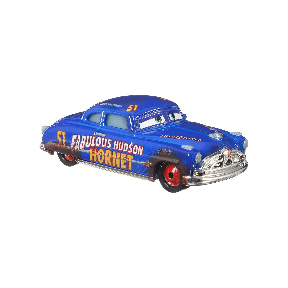 Disney Pixar Cars Dirt Track Fabulous Hudson Hornet, Die-Cast Metal Toy Car, Authentic Character Vehicles, Cars Movies, Disney+ Cars on the Road, Kids Push-Around Play