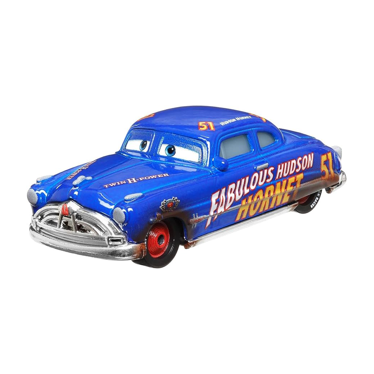 Disney Pixar Cars 2-Pack Dirt Track Fabulous Hudson Hornet, Die-Cast Metal Toy Car, Authentic Character Vehicles, Cars Movies, Disney+ Cars on the Road, Kids Push-Around Play