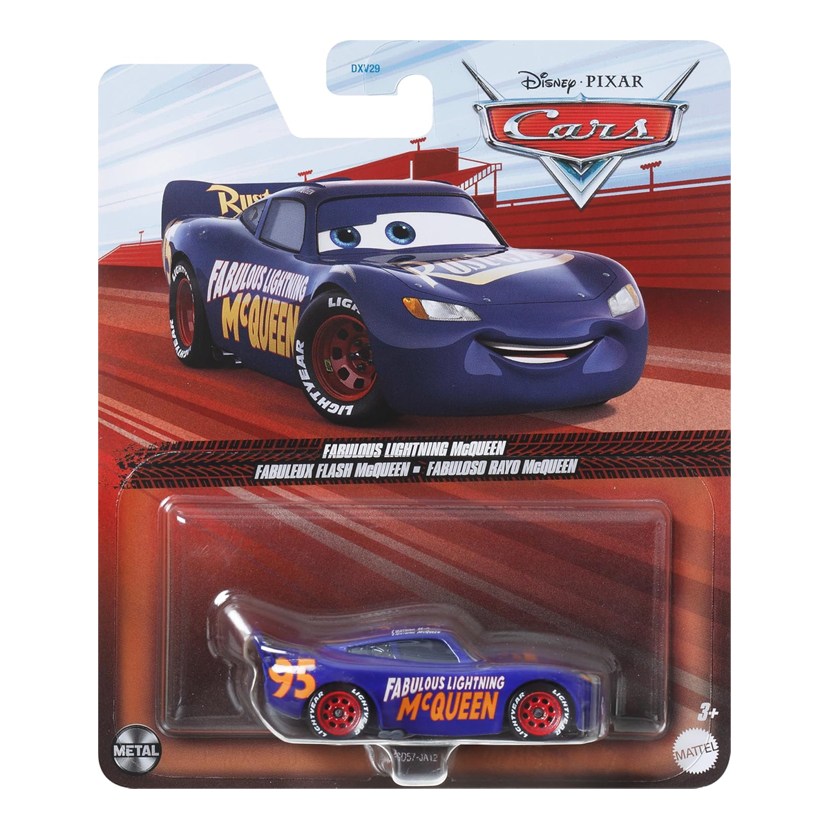 Disney Pixar Cars Fabulous Lightning McQueen, Die-Cast Metal Toy Car, Authentic Character Vehicles, Cars Movies, Disney+ Cars on the Road, Kids Push-Around Play