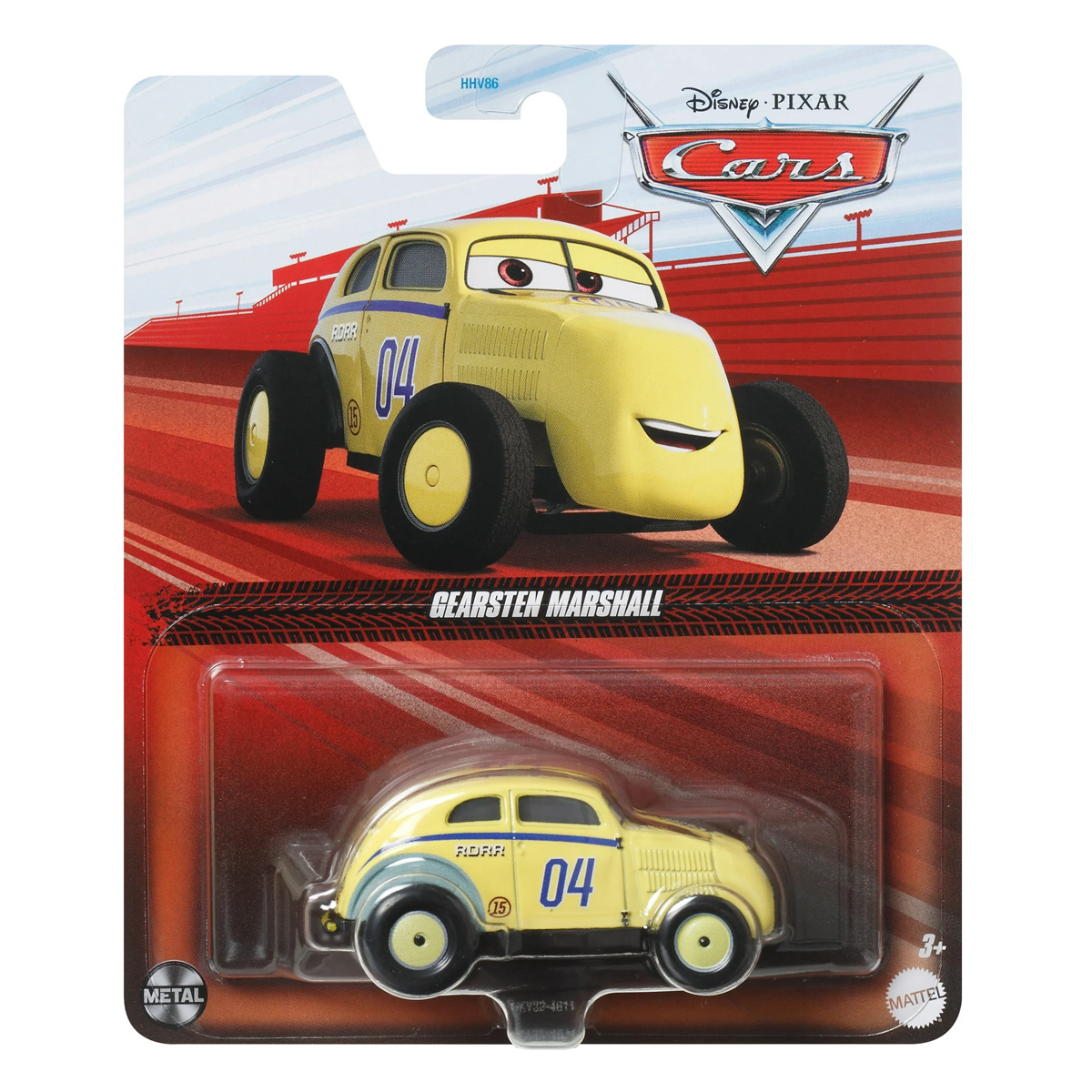 Disney Pixar Cars Gearsten Marshall, Die-Cast Metal Toy Car, Authentic Character Vehicles, Cars Movies, Disney+ Cars on the Road, Kids Push-Around Play