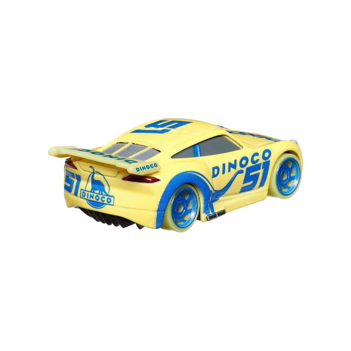 Disney Pixar Cars Glow Racers Dinoco Cruz Ramirez, Toy Car, Authentic Character Vehicles, Cars Movies, Disney+ Cars on the Road, Kids Push-Around Play, Glow in the Dark