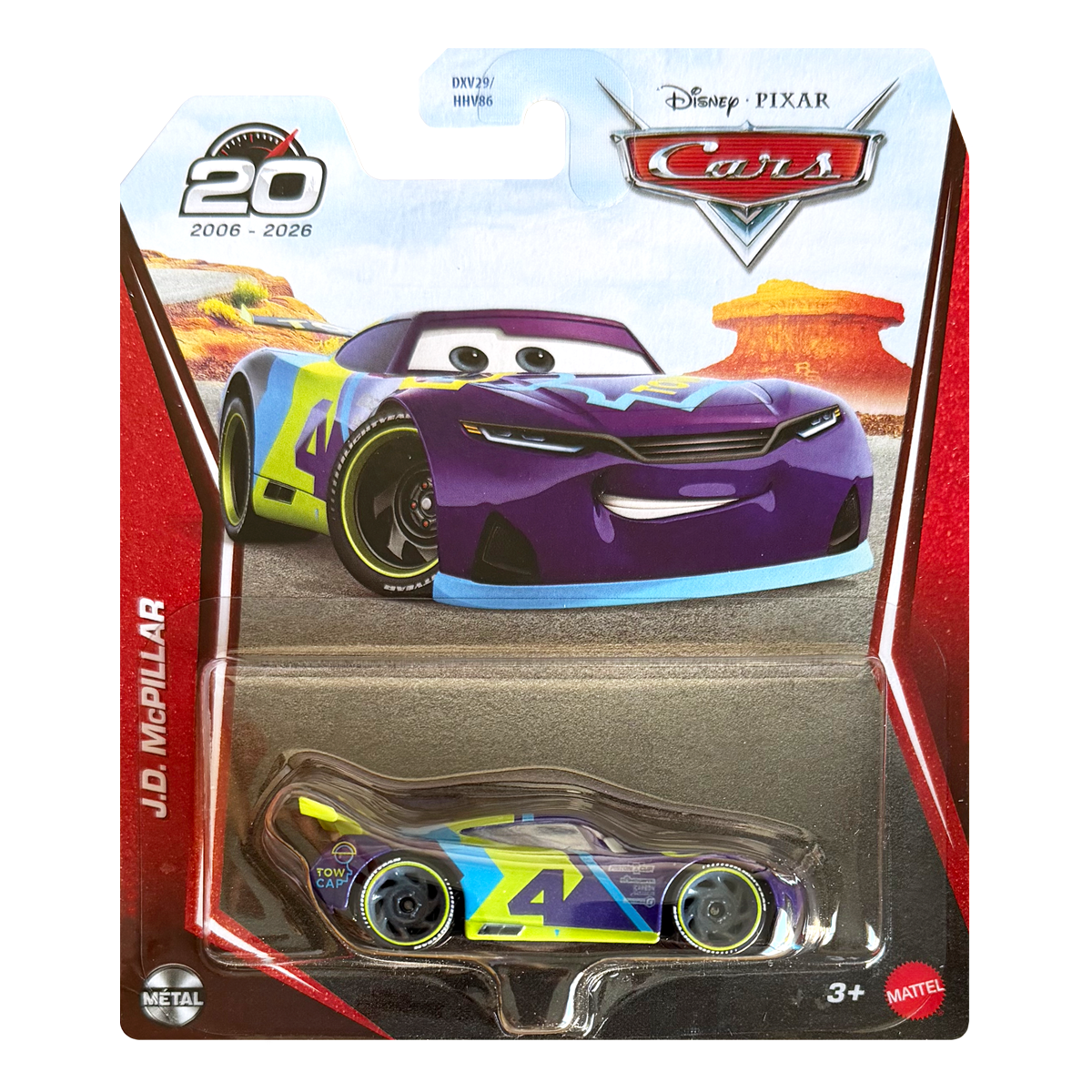 Disney Pixar Cars JD McPillar 20th Anniversary, Die-Cast Metal Toy Car, Authentic Character Vehicles, Cars Movies, Disney+ Cars on the Road, Kids Push-Around Play