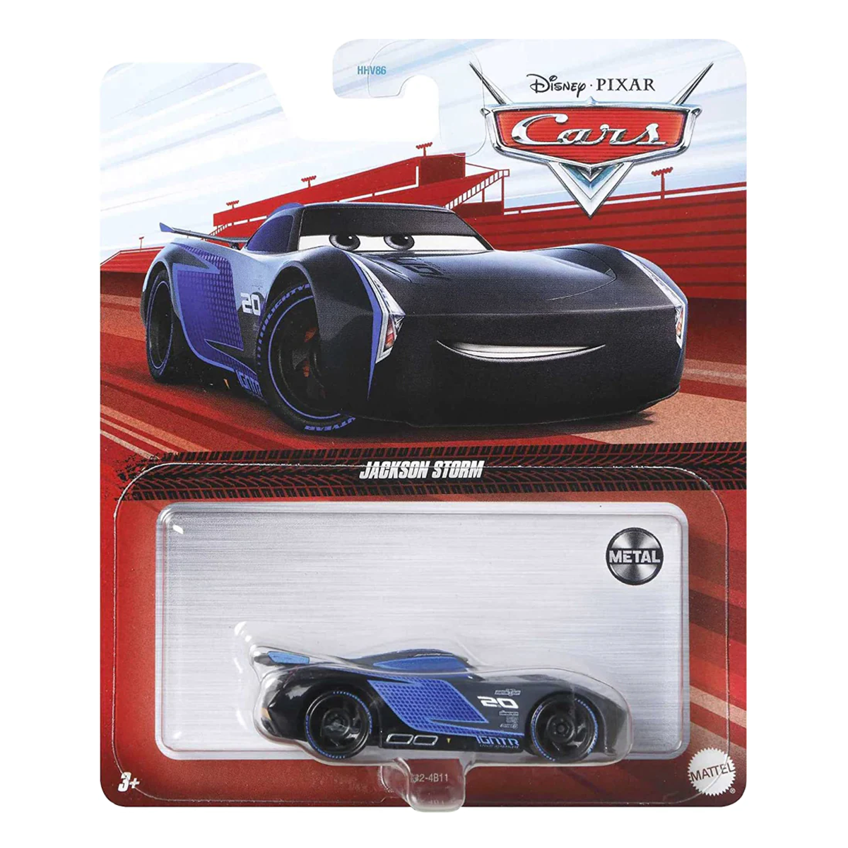 Disney Pixar Cars Jackson Storm, Die-Cast Metal Toy Car, Authentic Character Vehicles, Cars Movies, Disney+ Cars on the Road, Kids Push-Around Play