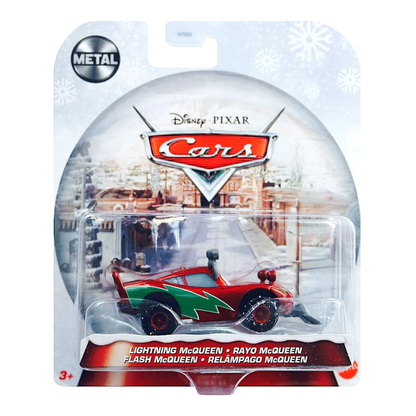 Disney Pixar Cars Holiday Lightning McQueen Christmas Wintertime Cruisers, Die-Cast Metal Toy Car, Authentic Character Vehicles, Cars Movies, Disney+ Cars on the Road, Kids Push-Around Play