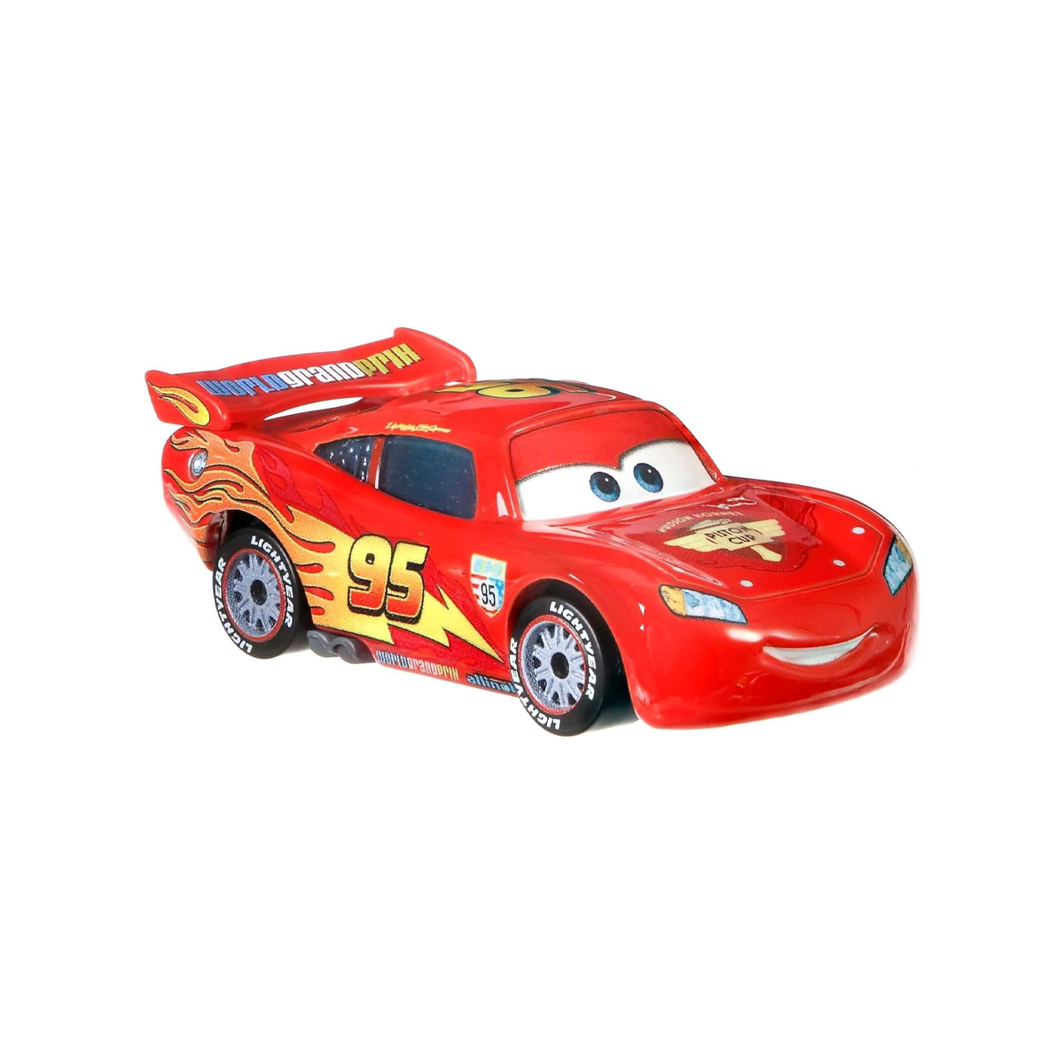 Disney Pixar Cars Lightning McQueen with Racing Wheels, Die-Cast Metal Toy Car, Authentic Character Vehicles, Cars Movies, Disney+ Cars on the Road, Kids Push-Around Play