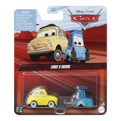 Disney Pixar Cars Luigi & Guido, Die-Cast Metal Toy Car, Authentic Character Vehicles, Cars Movies, Disney+ Cars on the Road, Kids Push-Around Play