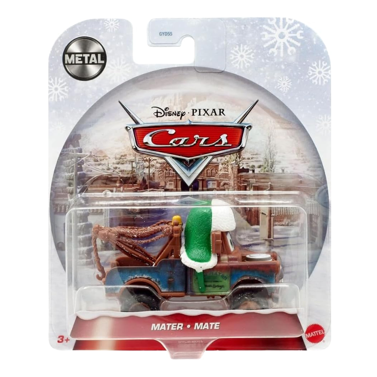 Disney Pixar Cars Holiday Mater Christmas Wintertime Cruisers, Die-Cast Metal Toy Car, Authentic Character Vehicles, Cars Movies, Disney+ Cars on the Road, Kids Push-Around Play