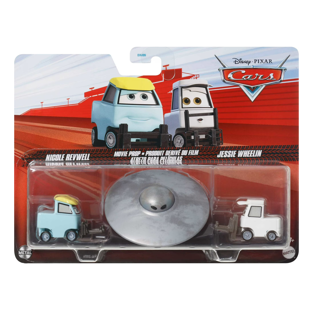 Disney Pixar Cars 2-Pack Nicole Revwell Movie Prop Jesse Wheelin, Die-Cast Metal Toy Car, Authentic Character Vehicles, Cars Movies, Disney+ Cars on the Road, Kids Push-Around Play