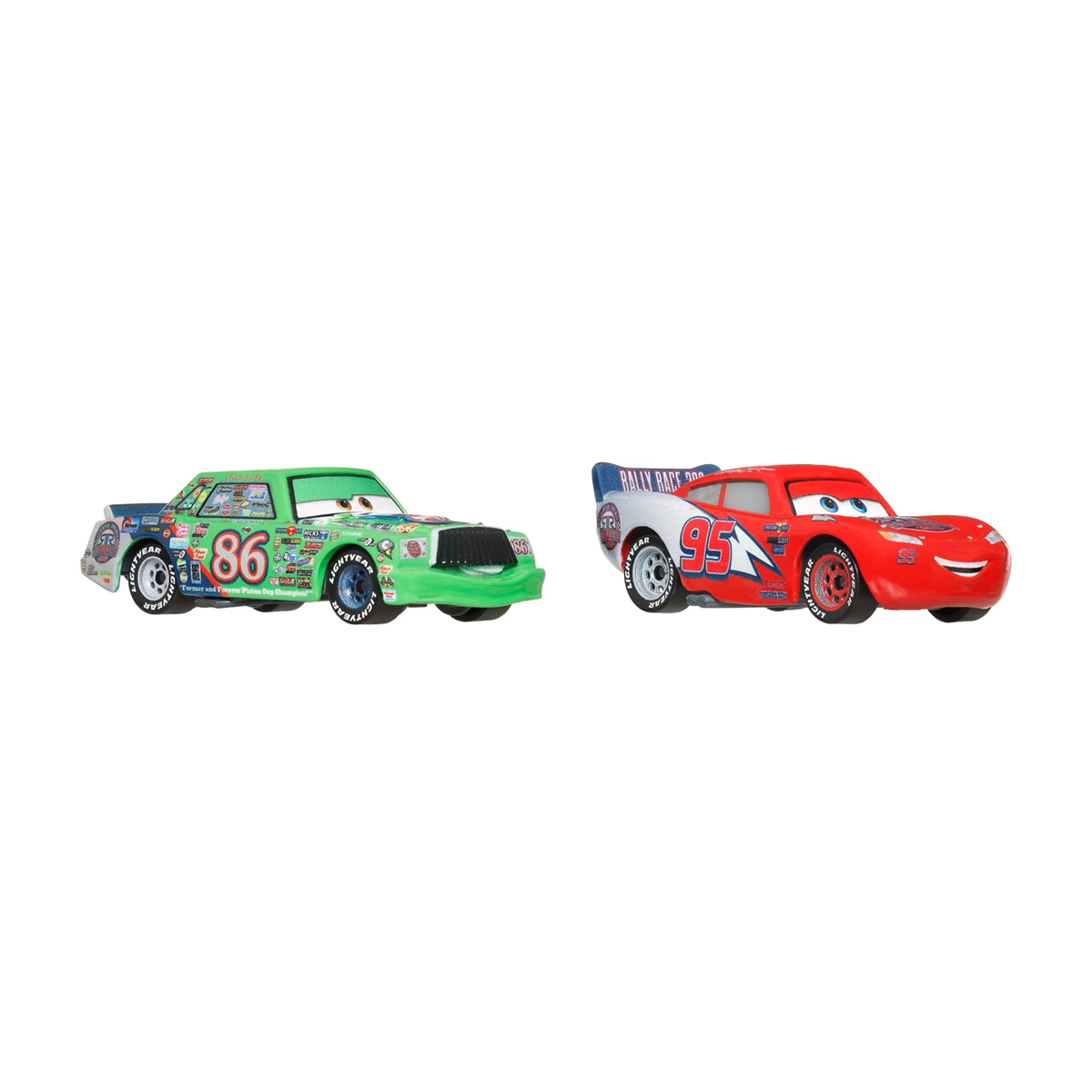 Disney Pixar Cars 2-Pack Race & Rescue Lightning McQueen and Chick Hicks 2025, Die-Cast Metal Toy Car, Authentic Character Vehicles, Cars Movies, Disney+ Cars on the Road, Kids Push-Around Play