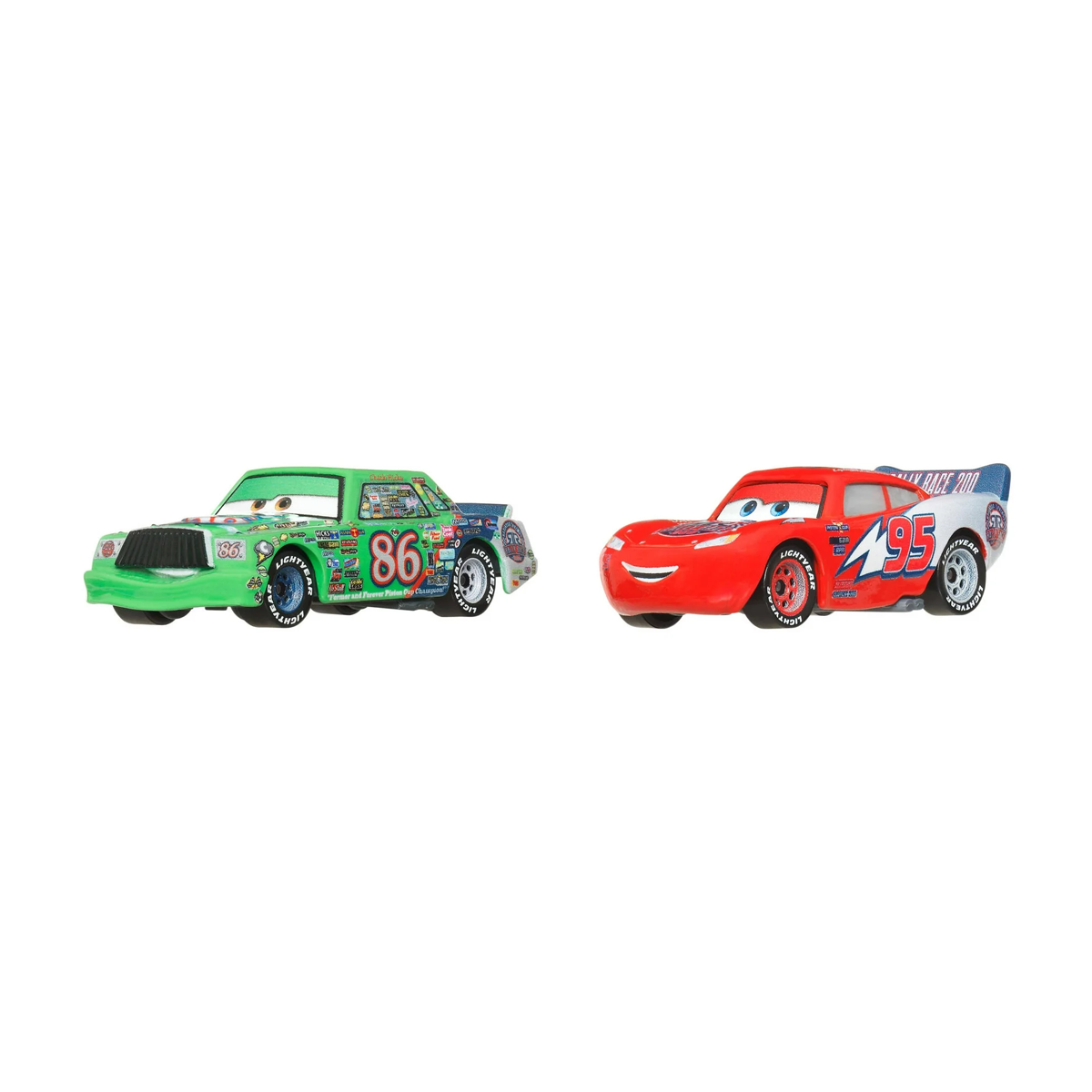 Disney Pixar Cars 2-Pack Race & Rescue Lightning McQueen and Chick Hicks 2025, Die-Cast Metal Toy Car, Authentic Character Vehicles, Cars Movies, Disney+ Cars on the Road, Kids Push-Around Play